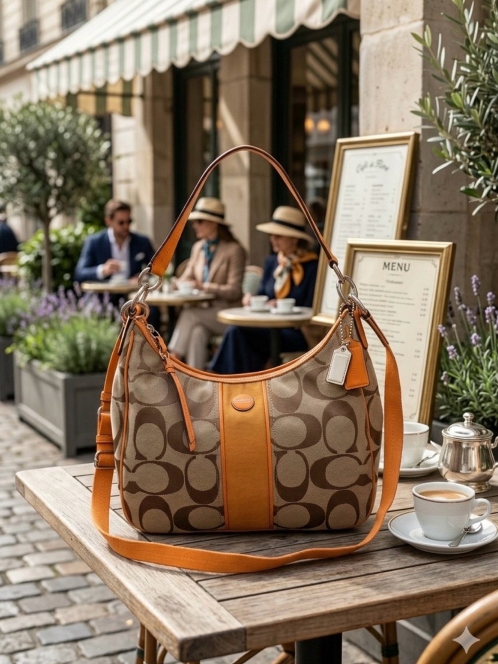 Coach convertible hobo handbag classic jacquard signature “C”